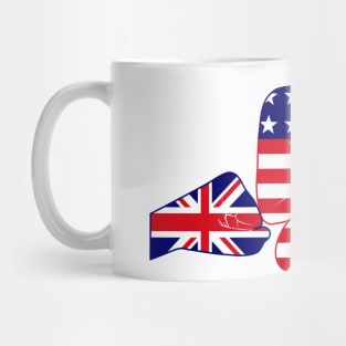 UK & USA Baby Fist Bump Patriot Flag Series Mug